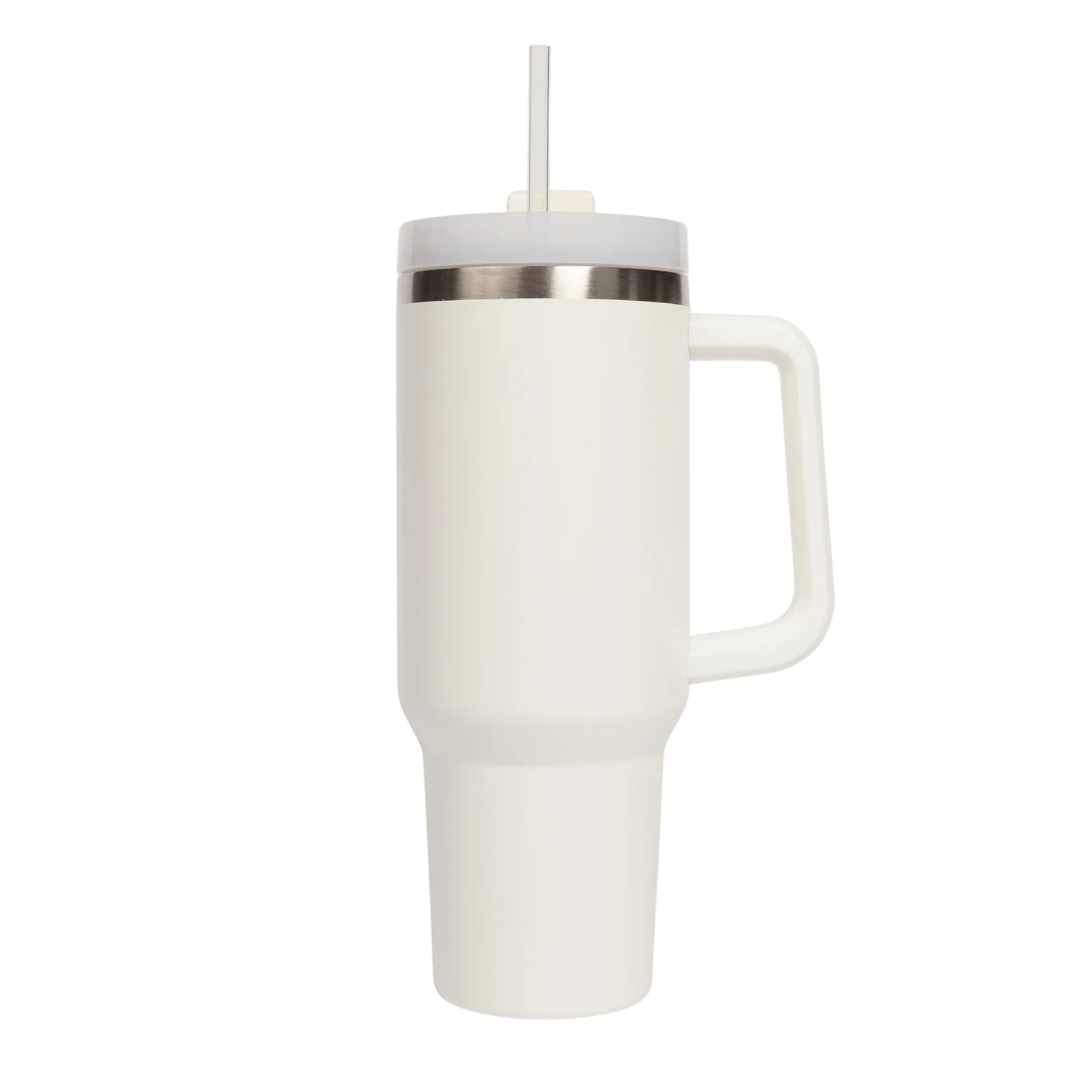 Cream handled insulated tumbler product photograph